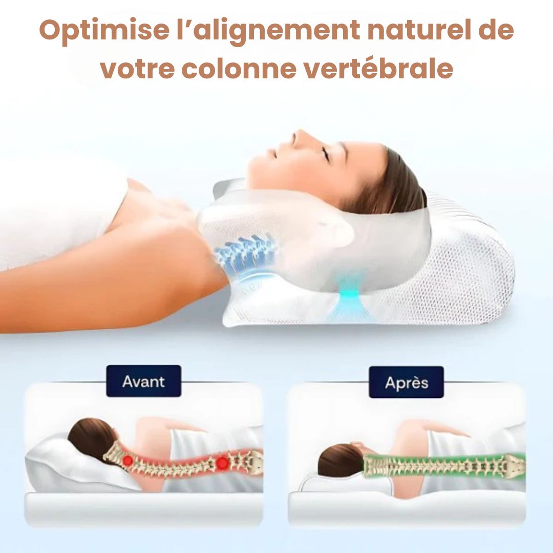 CerviZen™ - Le coussin qui libère vos cervicales en profondeur