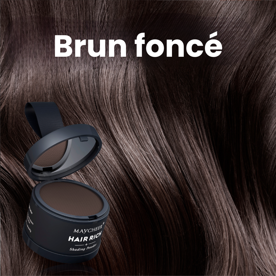 HairRich™ – La poudre qui masque instantanément vos zones clairsemées !