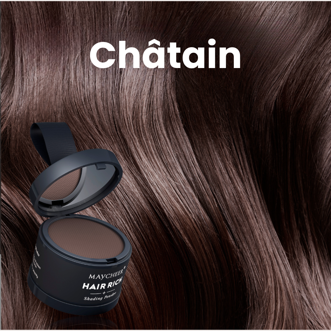 HairRich™ – La poudre qui masque instantanément vos zones clairsemées !