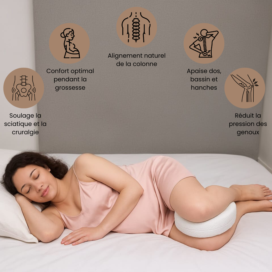 GenouRelax™ - Le coussin qui protège vos genoux et vos hanches