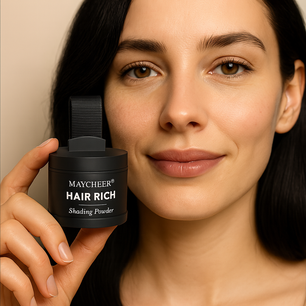 HairRich™ – La poudre qui masque instantanément vos zones clairsemées !