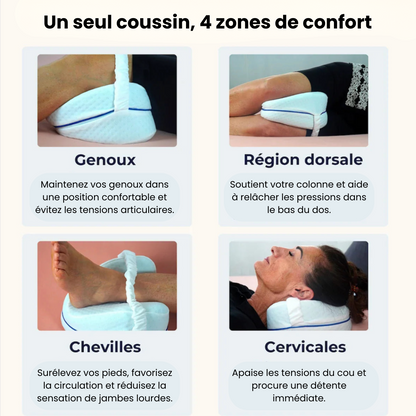 GenouRelax™ - Le coussin qui protège vos genoux et vos hanches