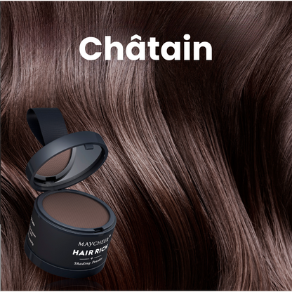 HairRich™ – La poudre qui masque instantanément vos zones clairsemées !